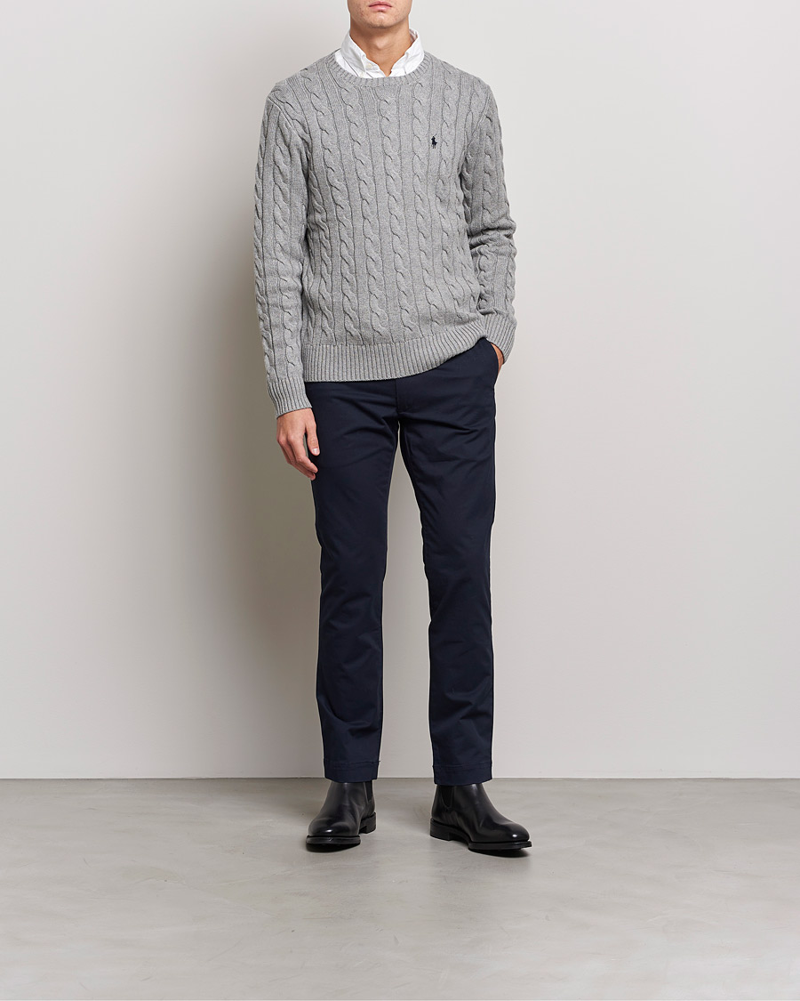 Homme | Pulls Et Tricots | Polo Ralph Lauren | Cotton Cable Pullover Fawn Grey Heather