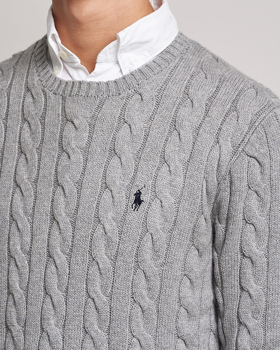 Homme | Pulls Et Tricots | Polo Ralph Lauren | Cotton Cable Pullover Fawn Grey Heather