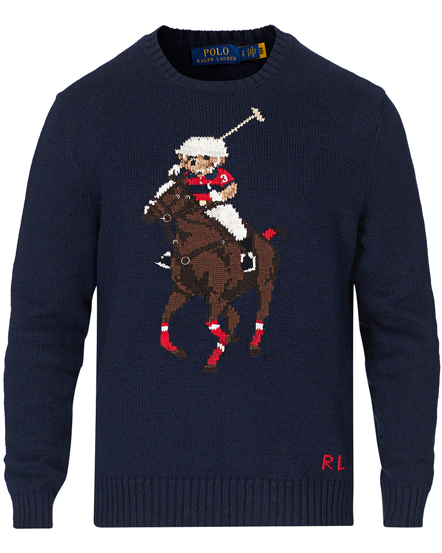 Homme | Pulls Et Tricots | Polo Ralph Lauren | Polo Player Bear Knitted Sweater Navy