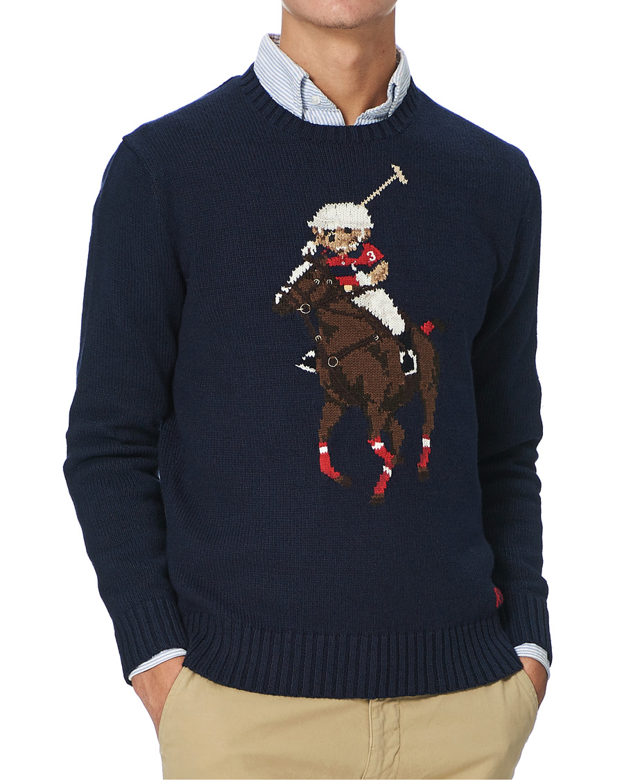 Homme | Pulls Et Tricots | Polo Ralph Lauren | Polo Player Bear Knitted Sweater Navy