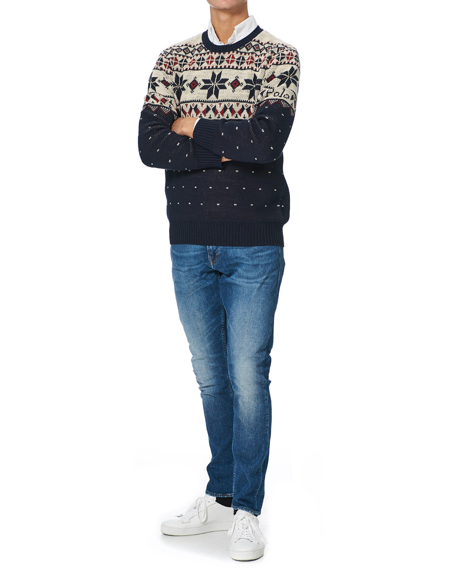 Homme | Pulls Et Tricots | Polo Ralph Lauren | Wool Snowflake Knitted Sweater Navy