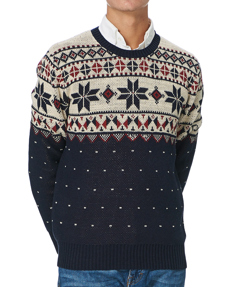 Homme | Pulls Et Tricots | Polo Ralph Lauren | Wool Snowflake Knitted Sweater Navy