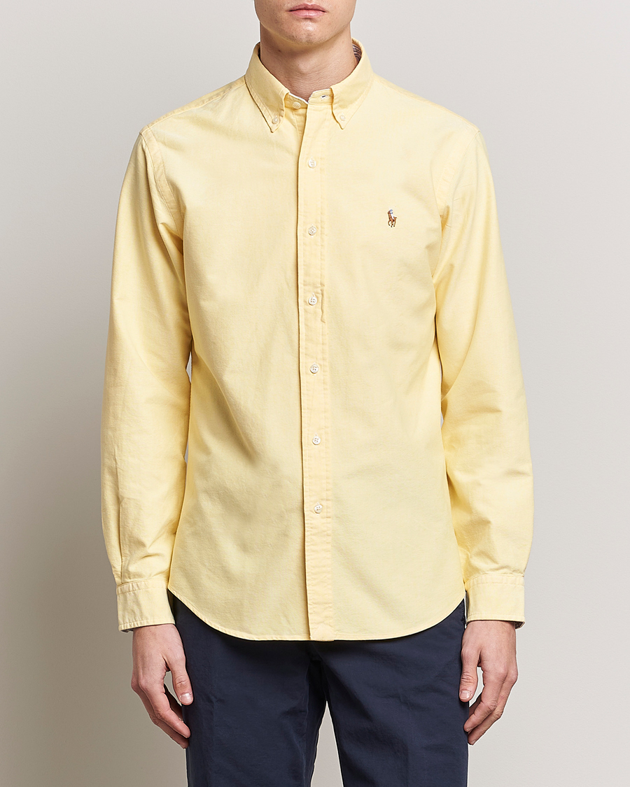 Homme | Chemises | Polo Ralph Lauren | Custom Fit Oxford Button Down Shirt Yellow