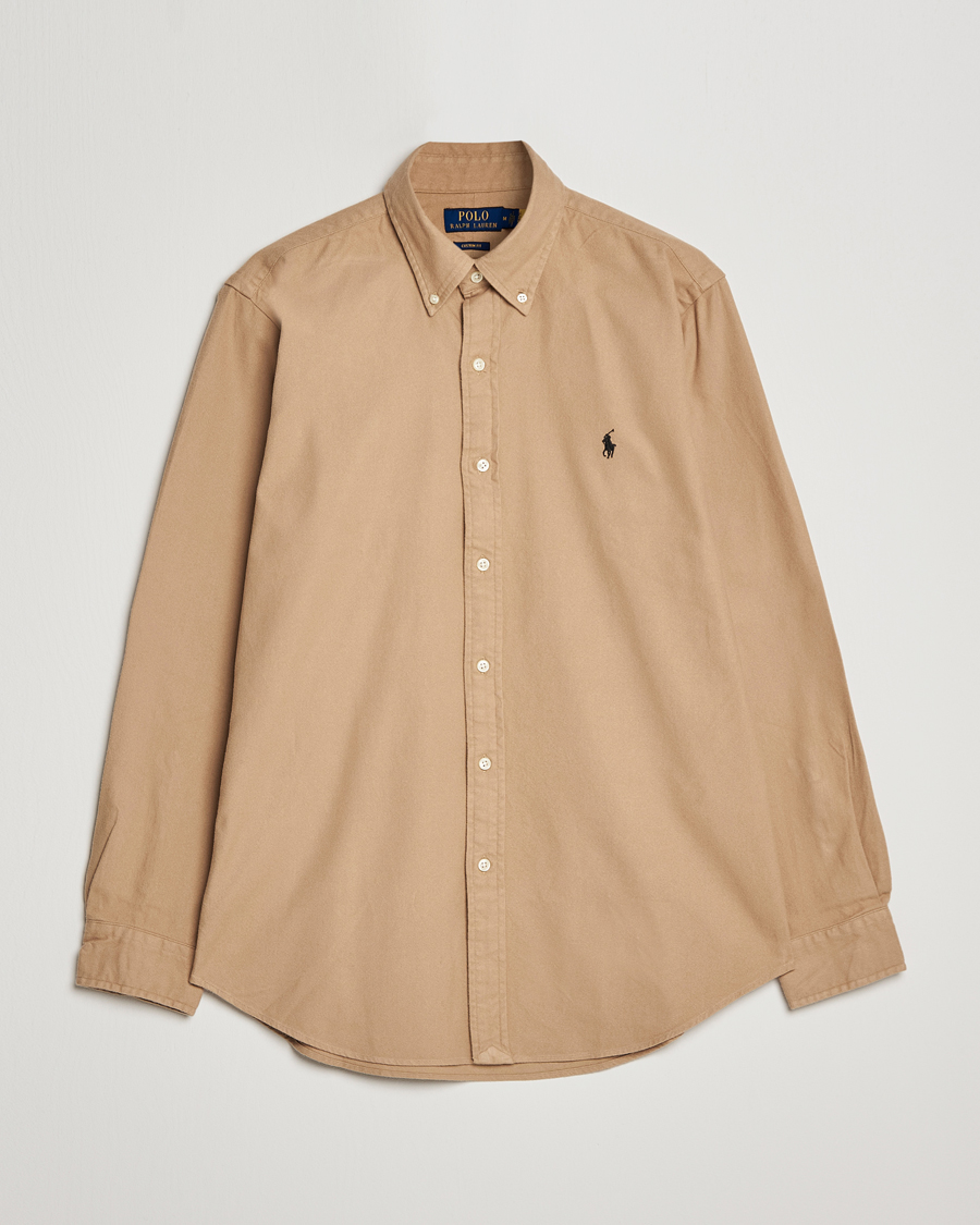 Homme | Chemises | Polo Ralph Lauren | Custom Fit Brushed Flannel Shirt Vintage Khaki