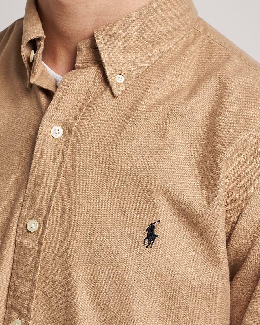 Homme | Chemises | Polo Ralph Lauren | Custom Fit Brushed Flannel Shirt Vintage Khaki