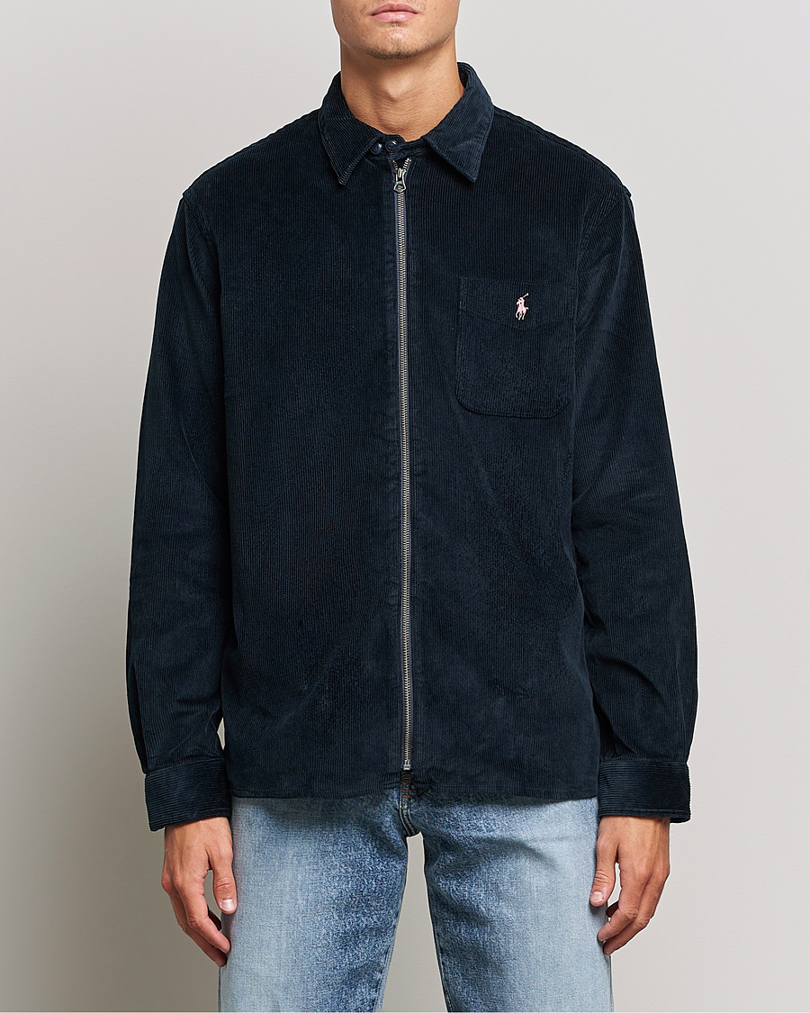 Homme | Chemises | Polo Ralph Lauren | Corduroy Full Zip Overshirt Navy