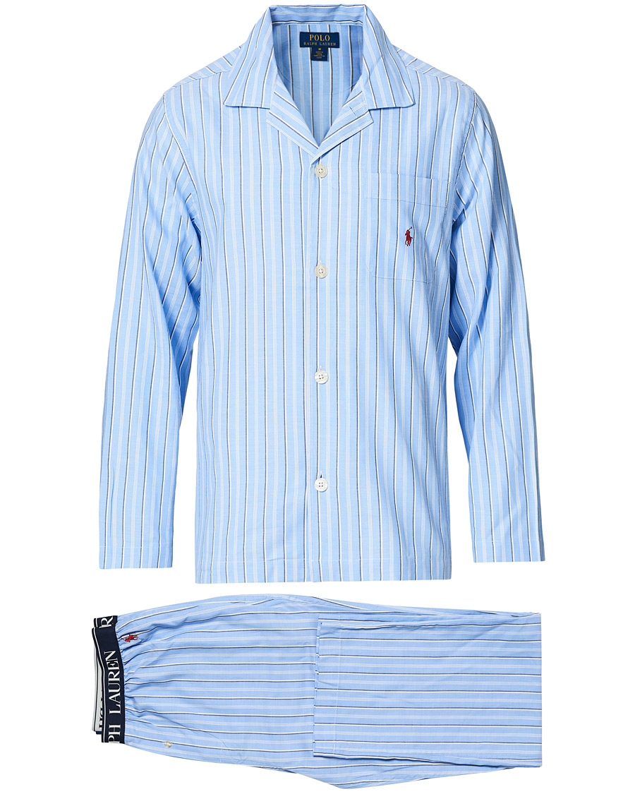 Homme | Peignoirs Et Pyjamas | Polo Ralph Lauren | Cotton Pyjama Set Blue Stripe