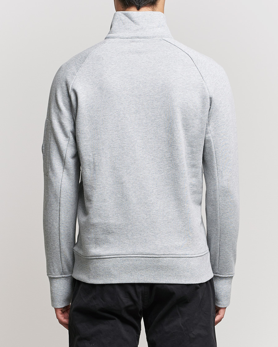 Homme | Pulls Et Tricots | C.P. Company | Diagonal Raised Fleece Half Zip Lens Sweatshirt Grey Mel