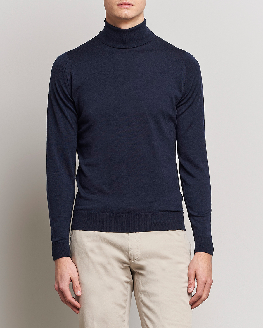 Homme | Pulls Et Tricots | John Smedley | Cherwell Extra Fine Merino Rollneck Midnight