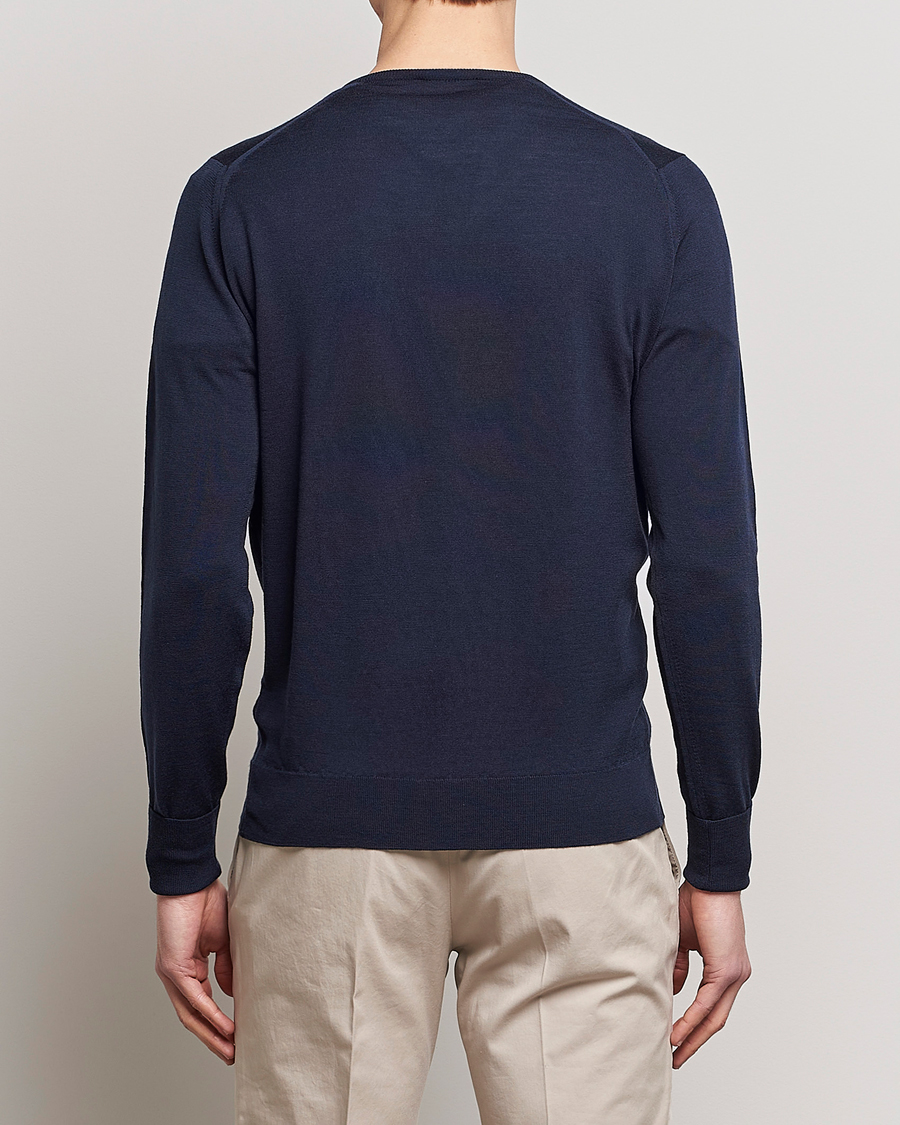 Homme | Pulls Et Tricots | John Smedley | Bobby Extra Fine Merino V-Neck Pullover Midnight