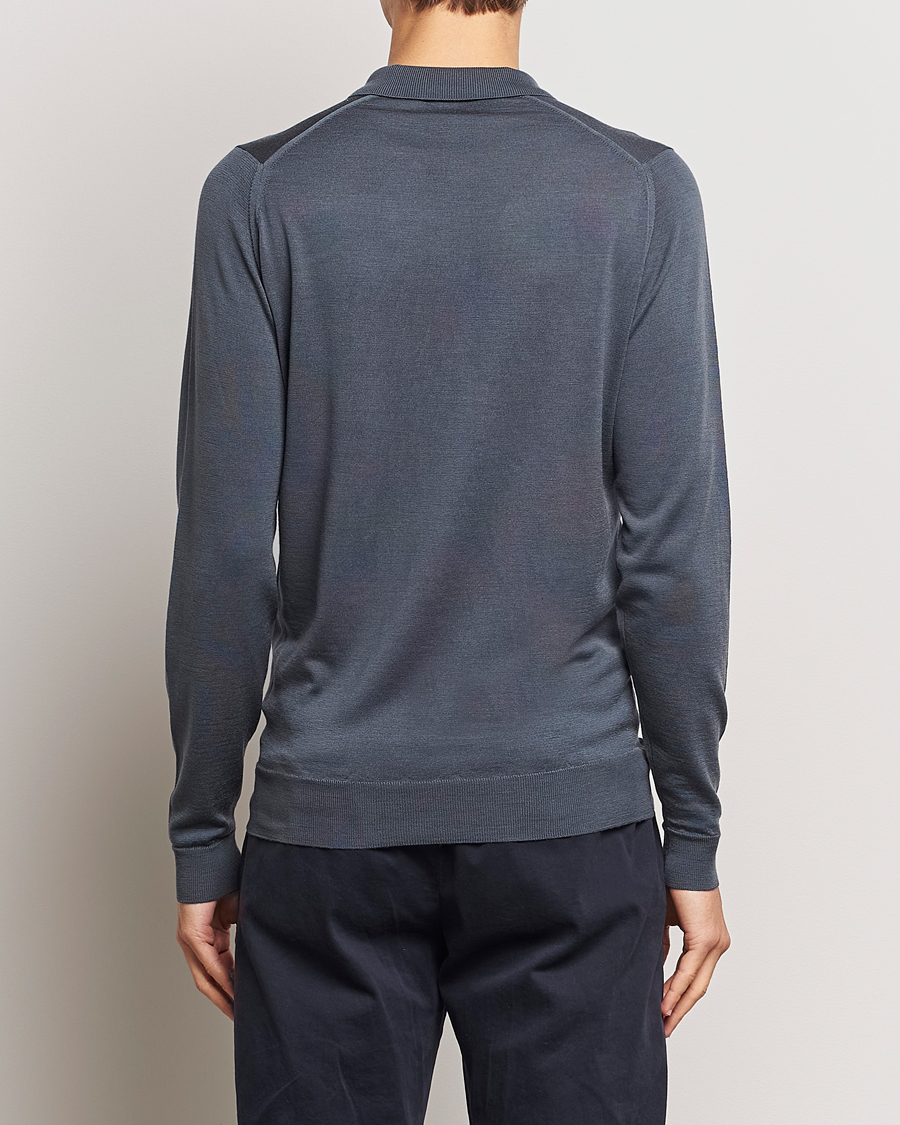 Homme | Pulls Et Tricots | John Smedley | Belper Extra Fine Merino Polo Pullover Slate Grey