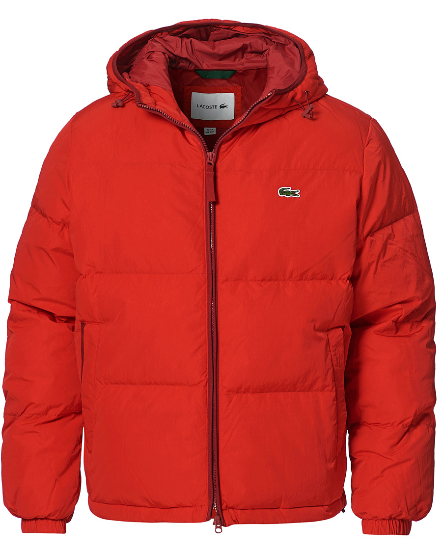Homme | Manteaux Et Vestes | Lacoste | Down Hooded Jacket Red