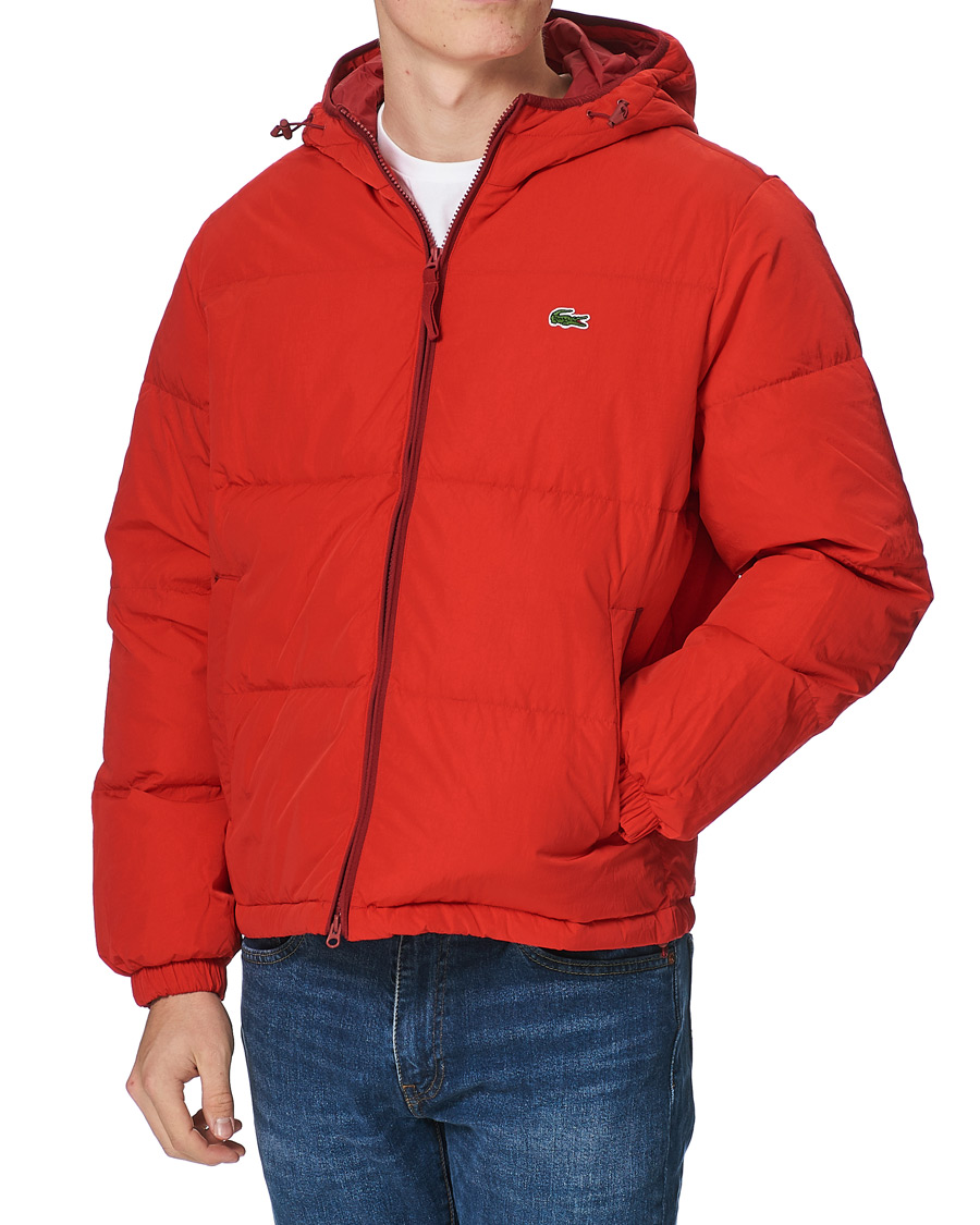 Homme | Manteaux Et Vestes | Lacoste | Down Hooded Jacket Red