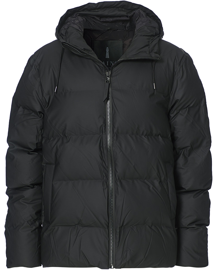 Homme | Manteaux Et Vestes | RAINS | Waterproof Puffer Hooded Jacket Black