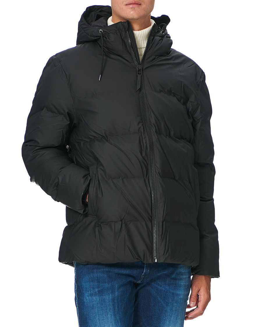 Homme | Manteaux Et Vestes | RAINS | Waterproof Puffer Hooded Jacket Black