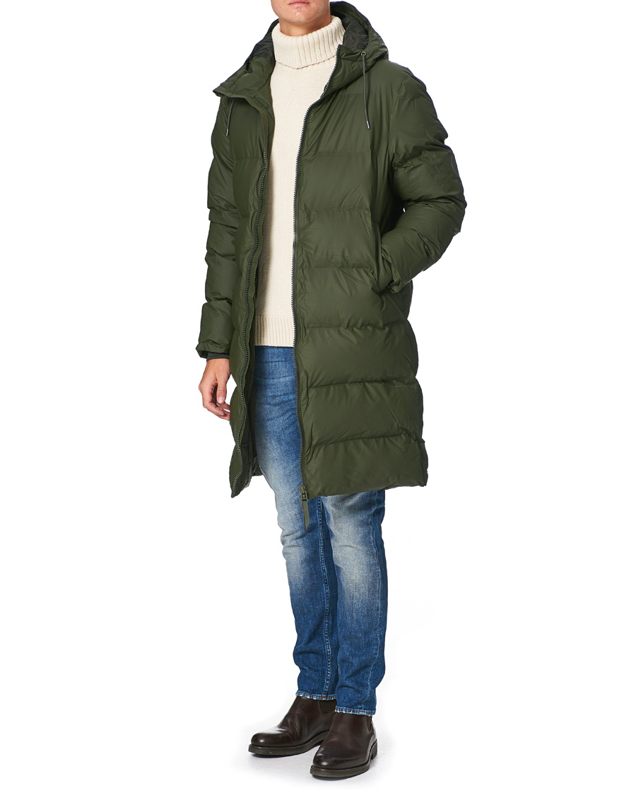 Homme | Manteaux Et Vestes | RAINS | Waterproof Long Puffer Jacket Green