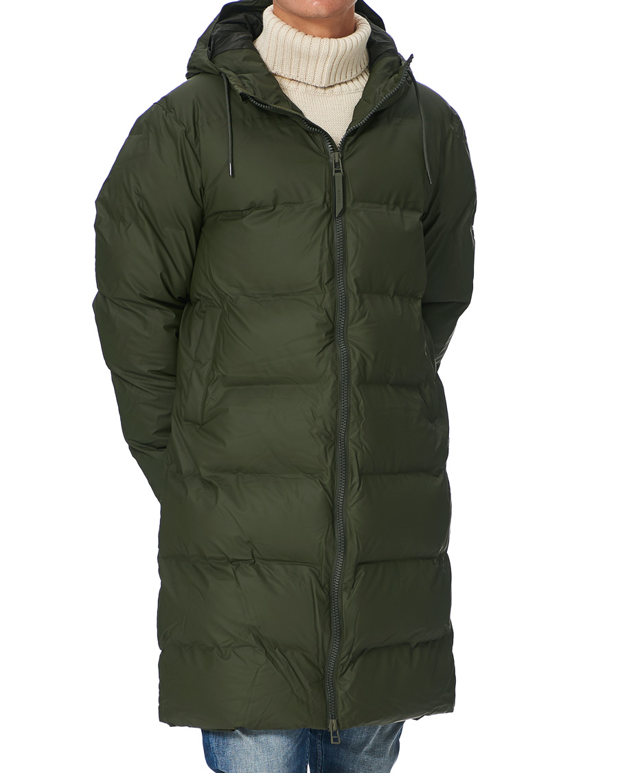 Homme | Manteaux Et Vestes | RAINS | Waterproof Long Puffer Jacket Green