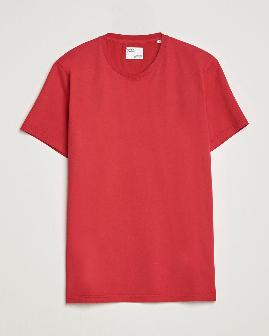 Homme | T-shirts | Colorful Standard | Classic Organic T-Shirt Scarlet Red