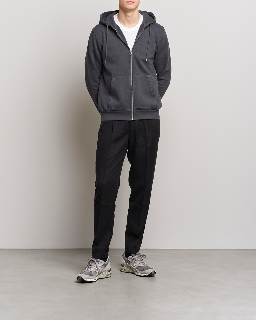 Homme | Pulls Et Tricots | Colorful Standard | Classic Organic Full Zip Hood Lava Grey