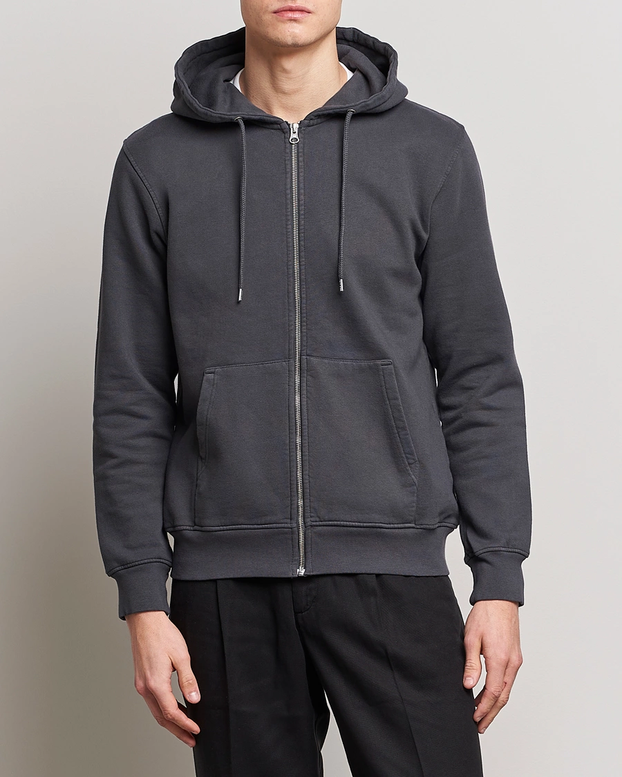 Homme | Vêtements | Colorful Standard | Classic Organic Full Zip Hood Lava Grey