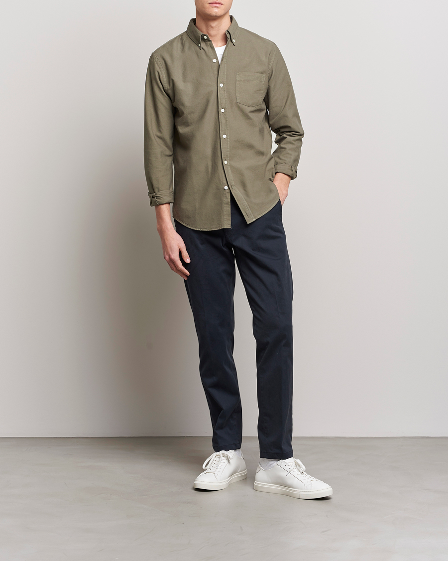 Homme | Chemises | Colorful Standard | Classic Organic Oxford Button Down Shirt Dusty Olive