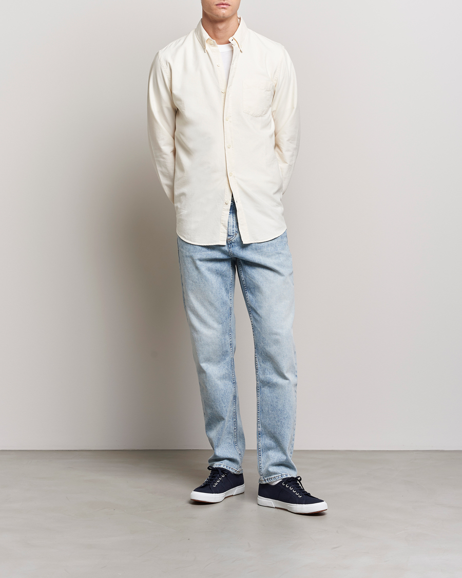 Homme | Chemises | Colorful Standard | Classic Organic Oxford Button Down Shirt Ivory White