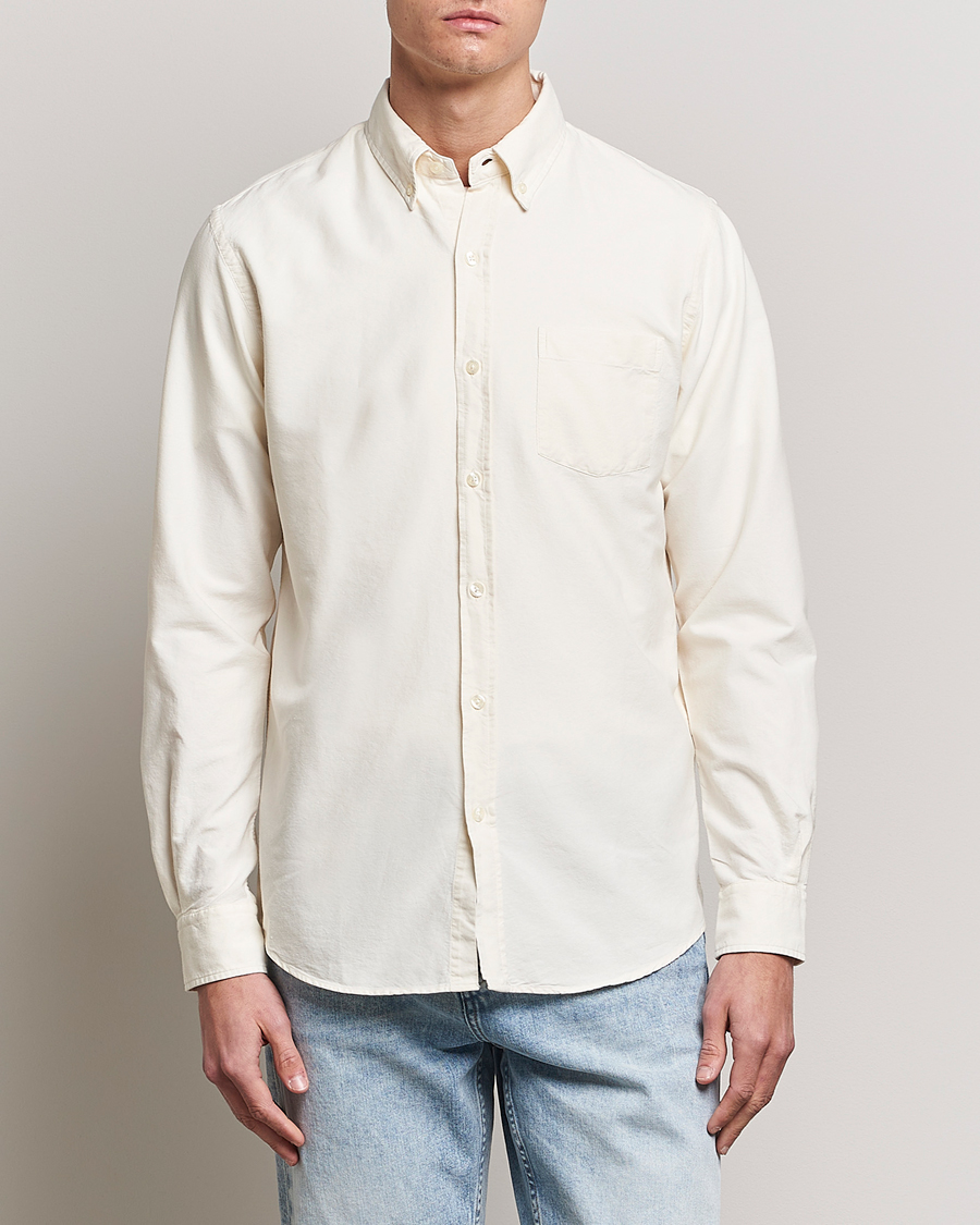 Homme |  | Colorful Standard | Classic Organic Oxford Button Down Shirt Ivory White