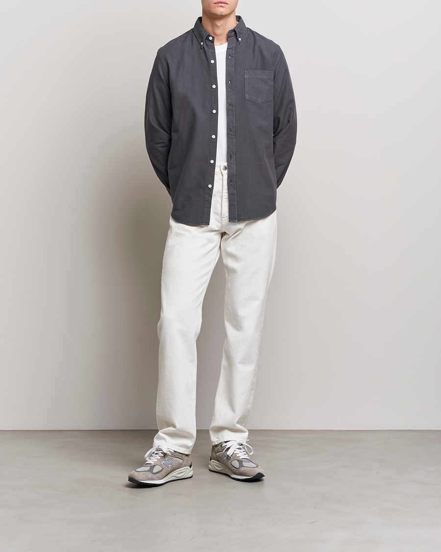 Homme | Chemises | Colorful Standard | Classic Organic Oxford Button Down Shirt Lava Grey