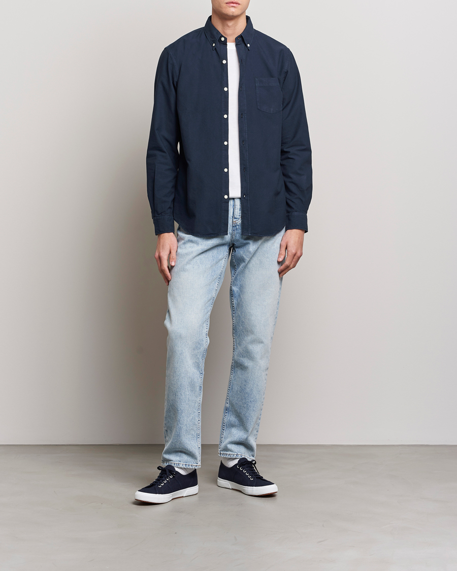 Homme | Chemises | Colorful Standard | Classic Organic Oxford Button Down Shirt Navy Blue