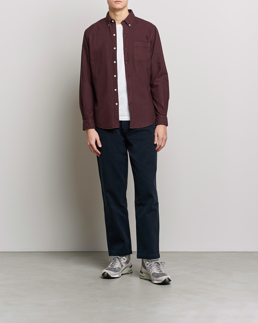 Homme | Chemises | Colorful Standard | Classic Organic Oxford Button Down Shirt Oxblood Red