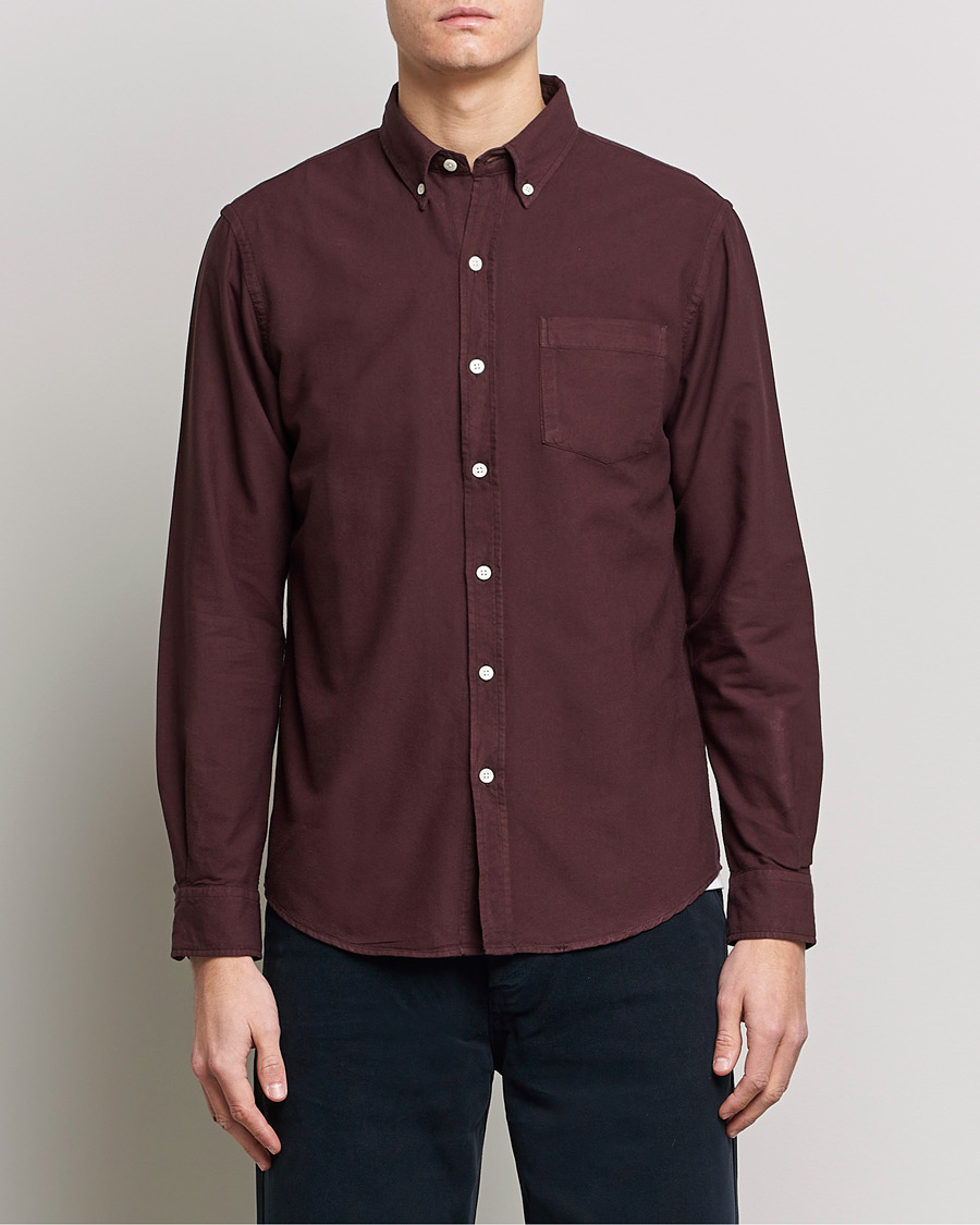 Homme | Casual | Colorful Standard | Classic Organic Oxford Button Down Shirt Oxblood Red