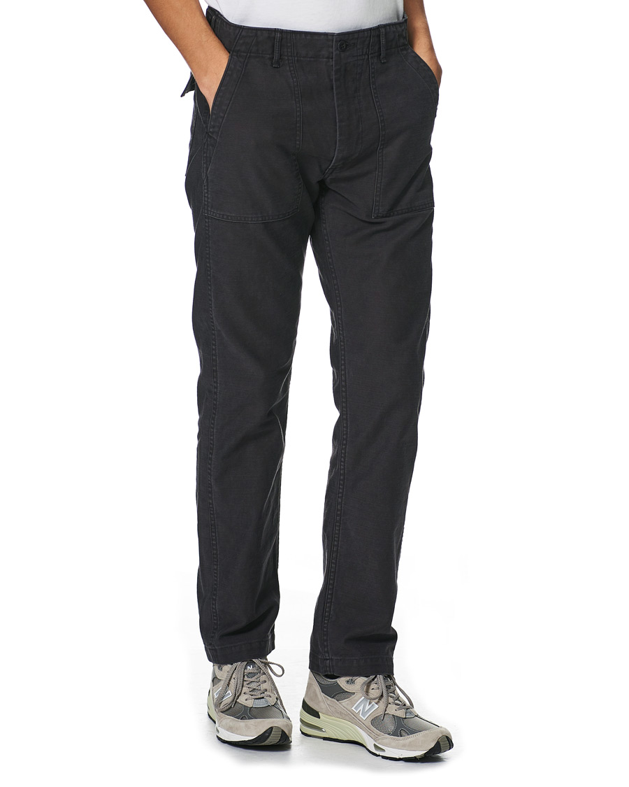 Homme | Pantalons | orSlow | Slim Fit Original Sateen Fatigue Pants Black