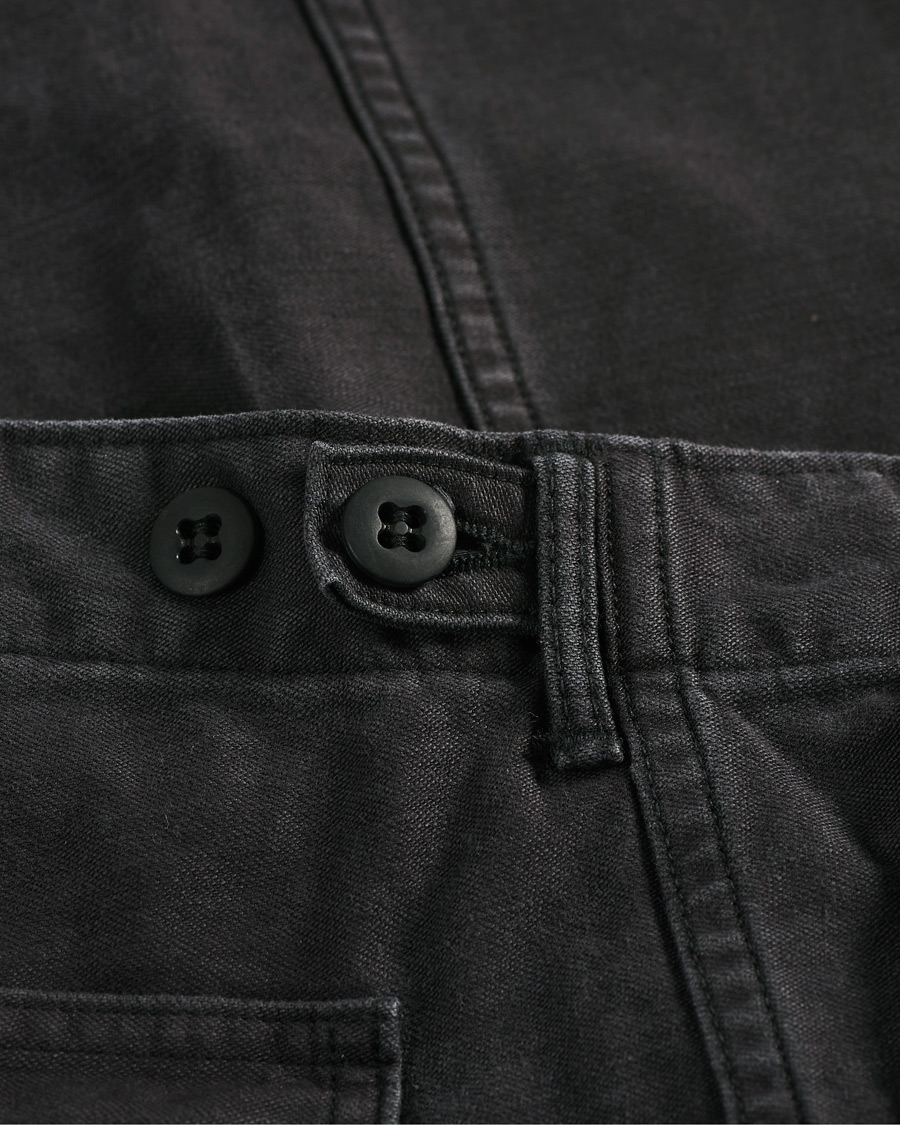 Homme | Pantalons | orSlow | Slim Fit Original Sateen Fatigue Pants Black