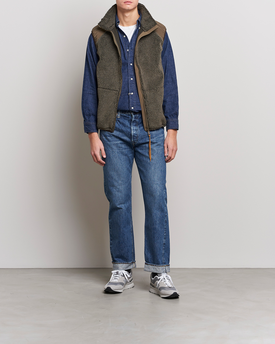 Homme | Manteaux Et Vestes | orSlow | Boa Fleece Vest Army Green