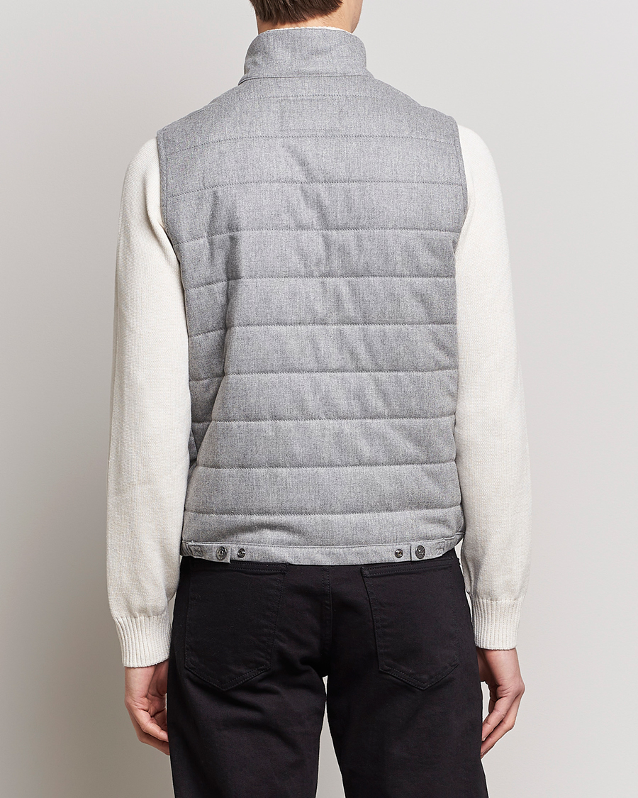 Homme | Manteaux Et Vestes | Oscar Jacobson | Liner EVO Flannel Waistcoat Light Grey