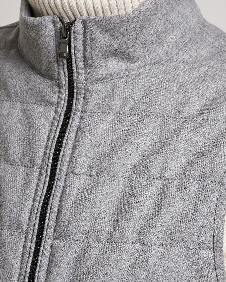 Homme | Manteaux Et Vestes | Oscar Jacobson | Liner EVO Flannel Waistcoat Light Grey