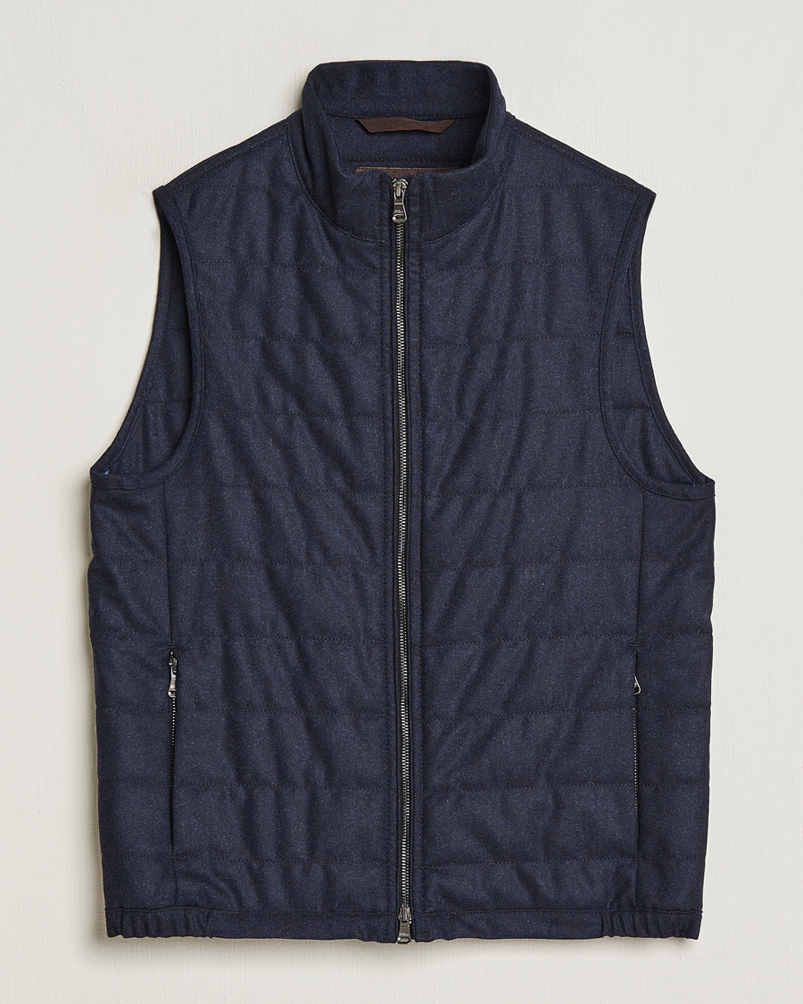 Homme | Manteaux Et Vestes | Oscar Jacobson | Liner EVO Flannel Waistcoat Navy