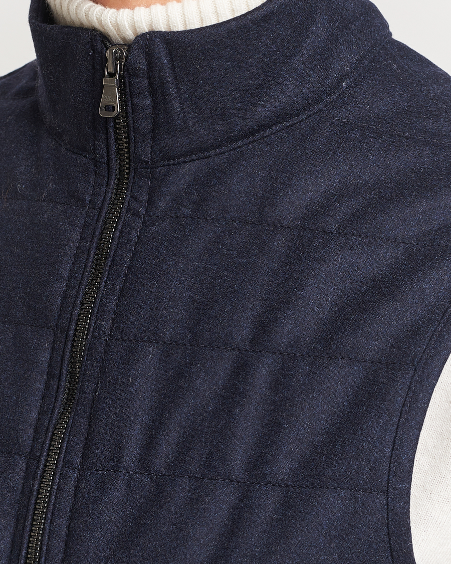 Homme | Manteaux Et Vestes | Oscar Jacobson | Liner EVO Flannel Waistcoat Navy