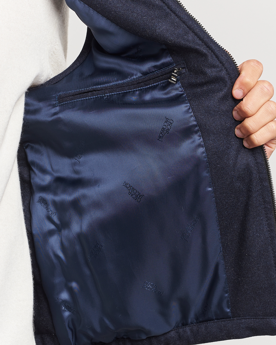 Homme | Manteaux Et Vestes | Oscar Jacobson | Liner EVO Flannel Waistcoat Navy