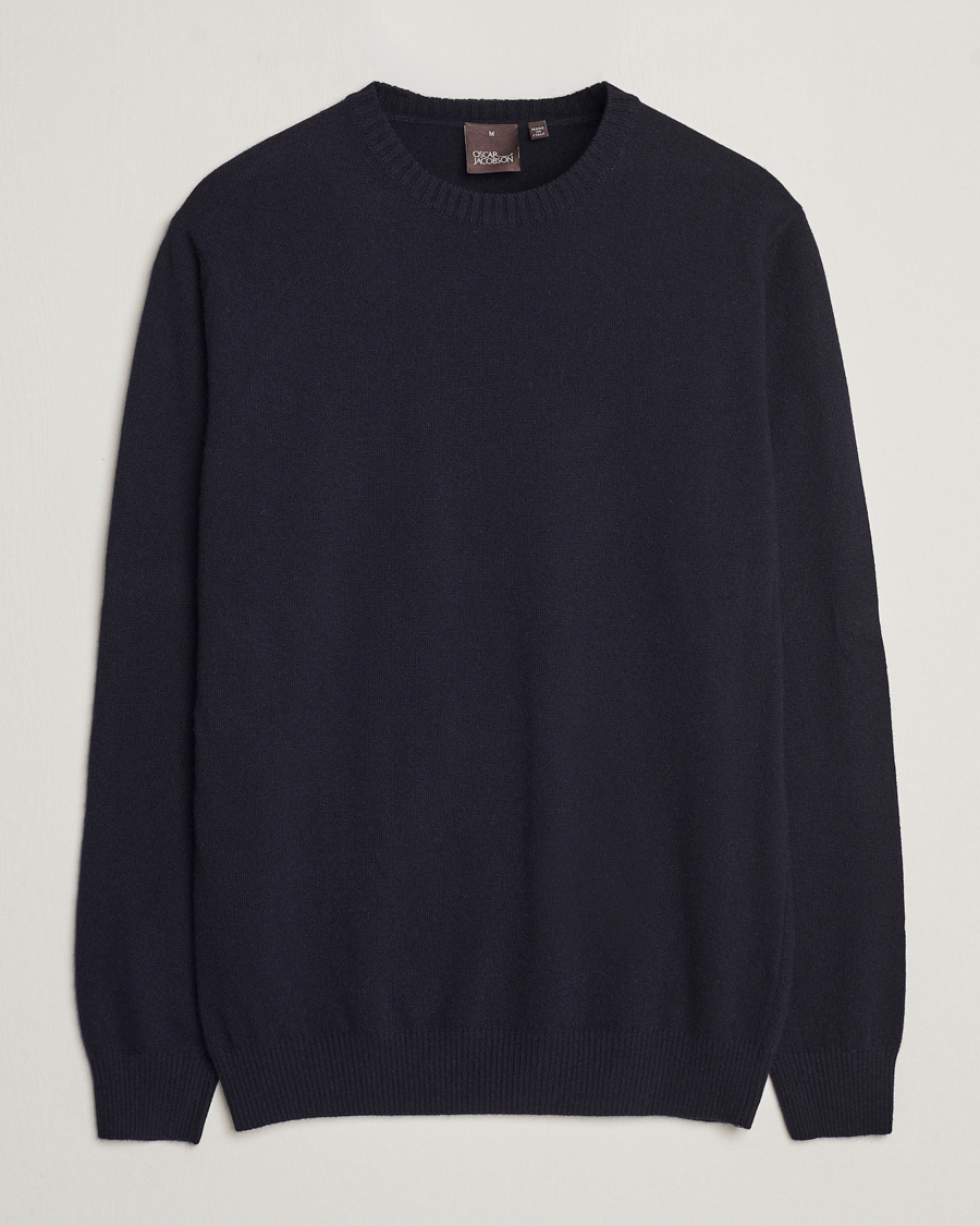Homme | Pulls Et Tricots | Oscar Jacobson | Valter Wool/Cashmere Round Neck Navy