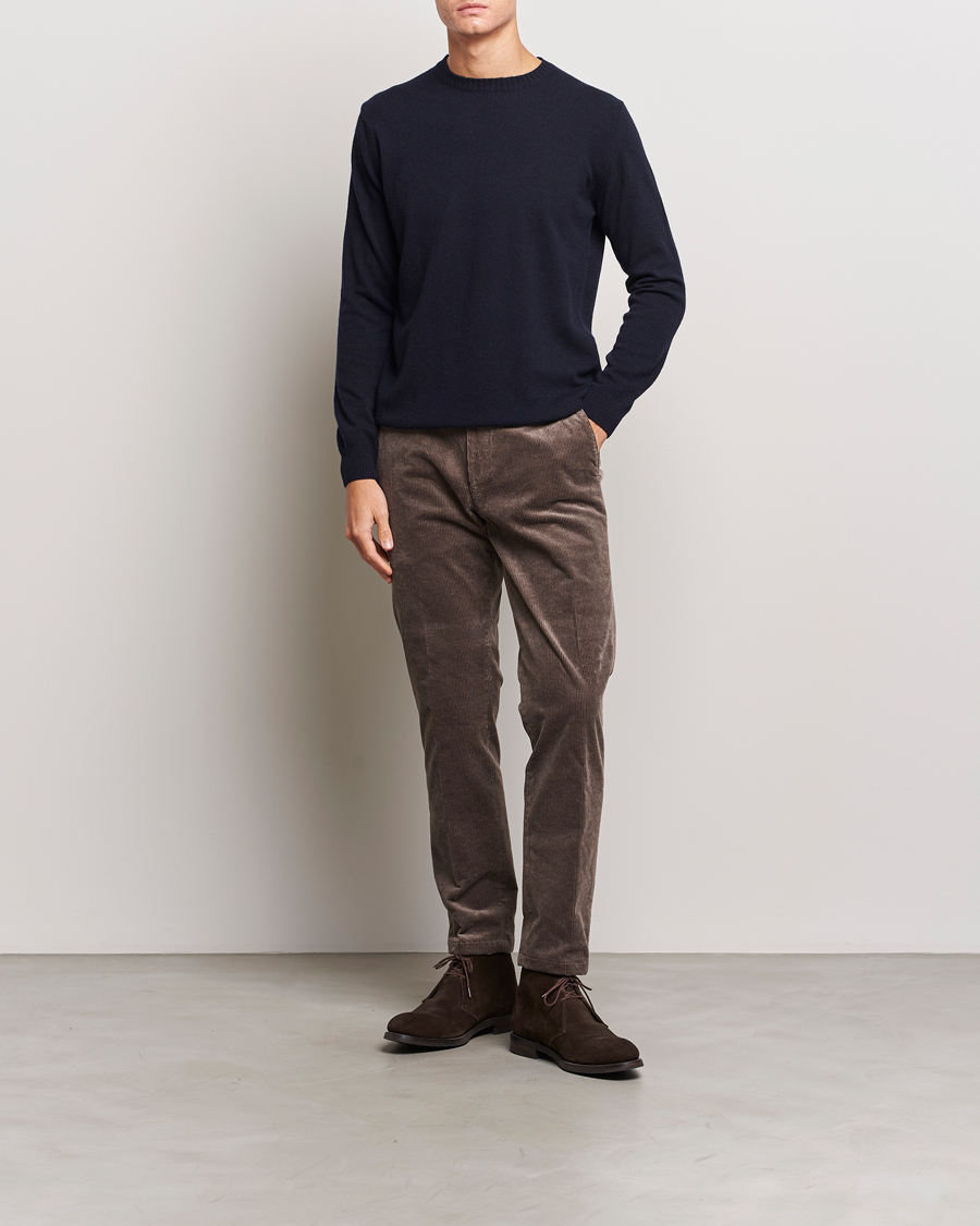 Homme | Pulls Et Tricots | Oscar Jacobson | Valter Wool/Cashmere Round Neck Navy