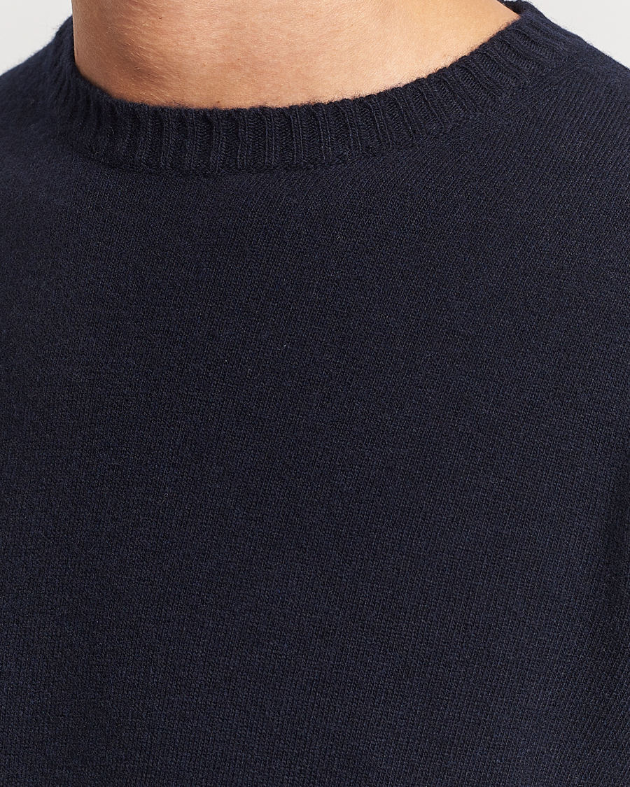 Homme | Pulls Et Tricots | Oscar Jacobson | Valter Wool/Cashmere Round Neck Navy