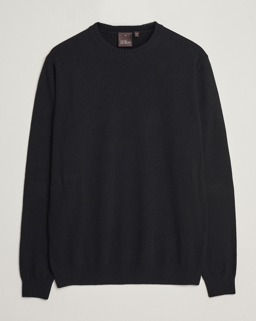 Homme | Pulls Et Tricots | Oscar Jacobson | Valter Wool/Cashmere Round Neck Black