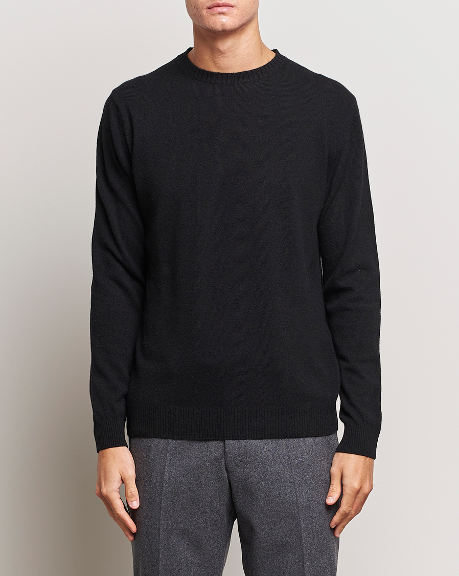 Homme | Pulls Et Tricots | Oscar Jacobson | Valter Wool/Cashmere Round Neck Black