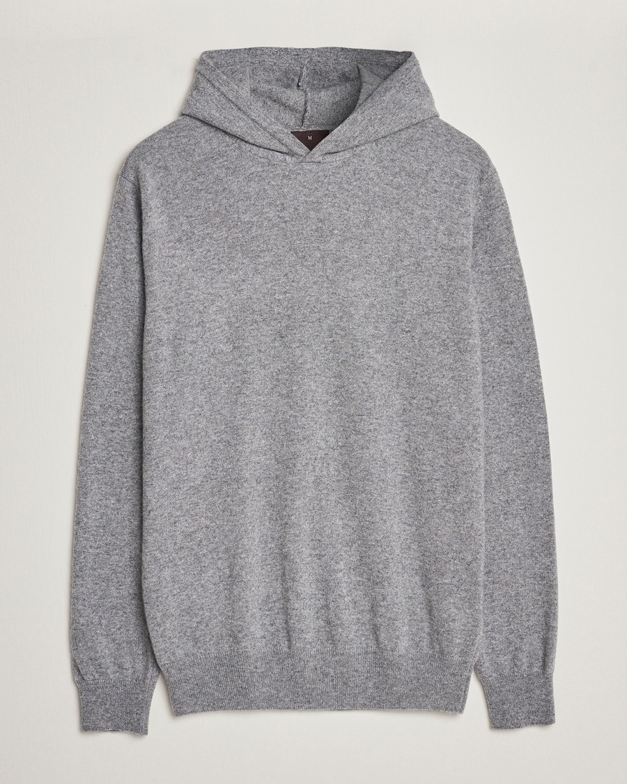 Homme | Pulls Et Tricots | Oscar Jacobson | Pascal Wool/Cashmere Hoodie Light Grey