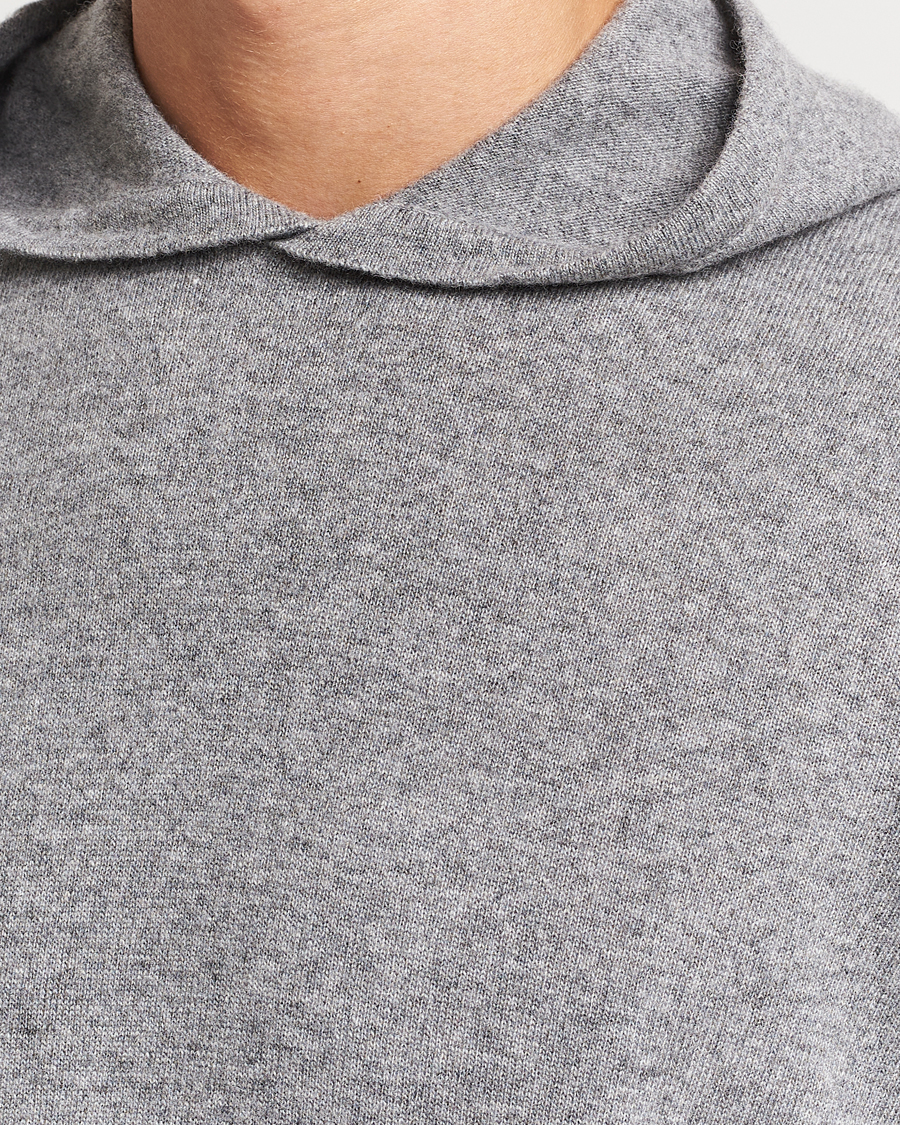 Homme | Pulls Et Tricots | Oscar Jacobson | Pascal Wool/Cashmere Hoodie Light Grey