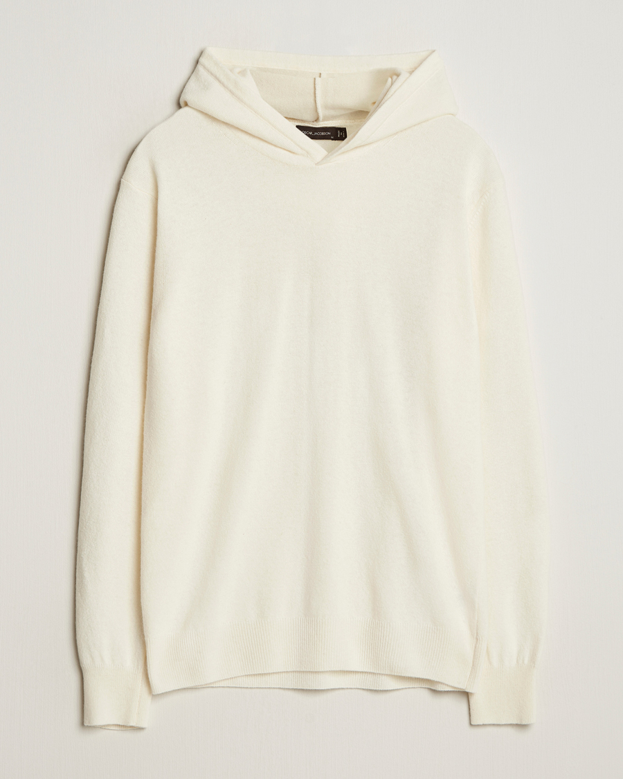 Homme | Pulls Et Tricots | Oscar Jacobson | Pascal Wool/Cashmere Hoodie Creme
