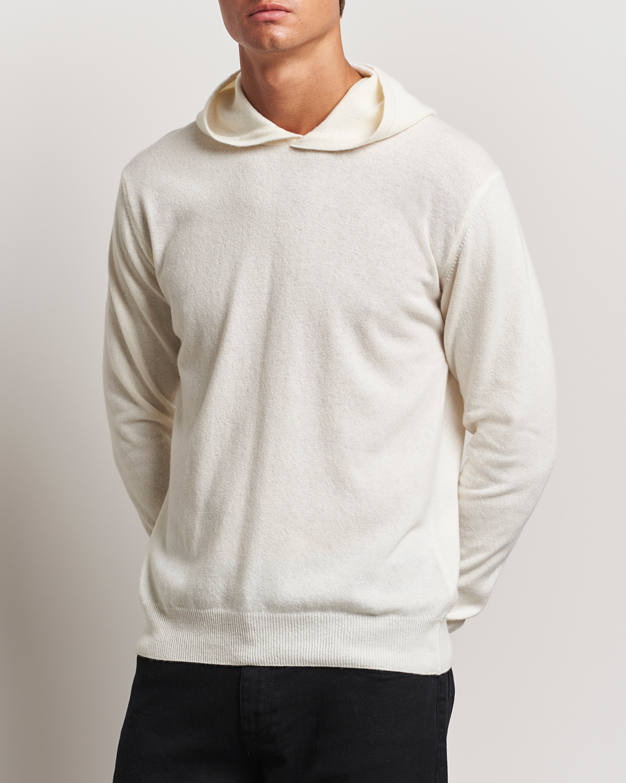 Homme | Pulls Et Tricots | Oscar Jacobson | Pascal Wool/Cashmere Hoodie Creme