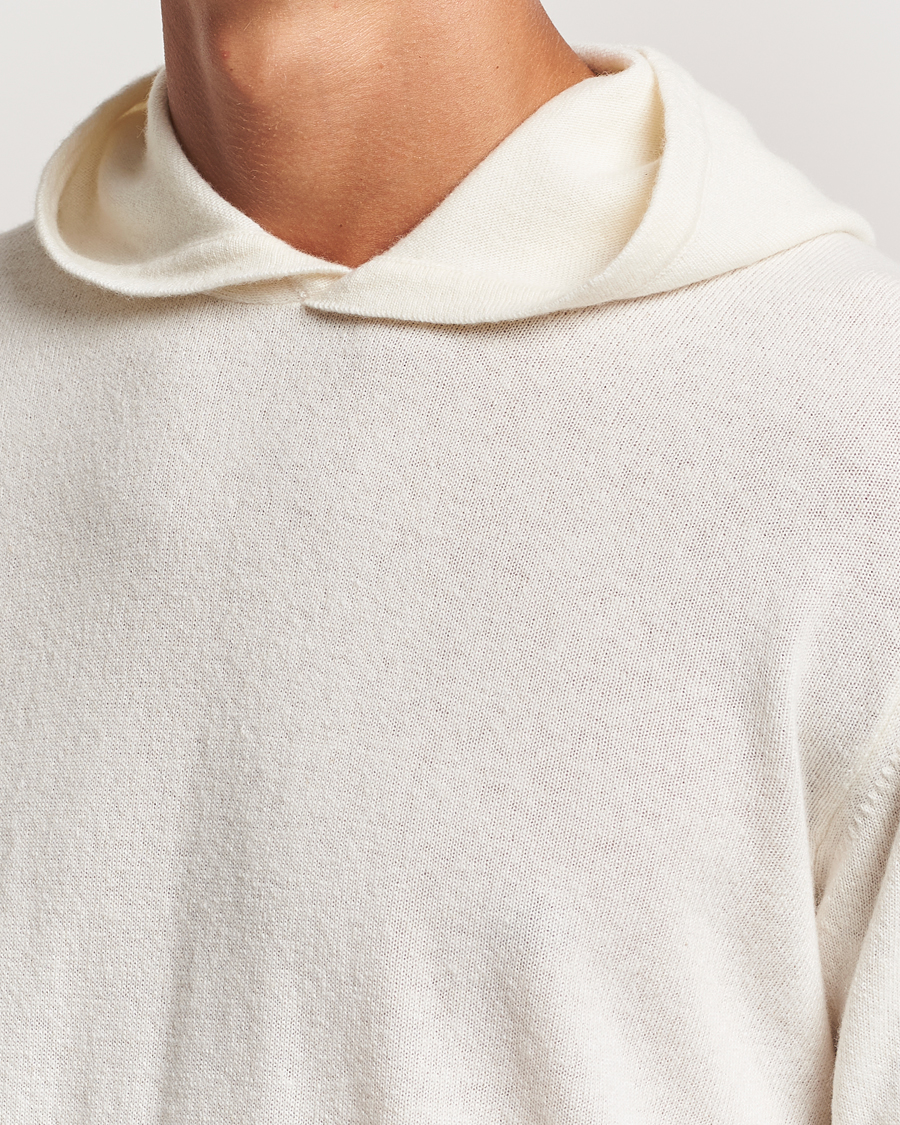 Homme | Pulls Et Tricots | Oscar Jacobson | Pascal Wool/Cashmere Hoodie Creme