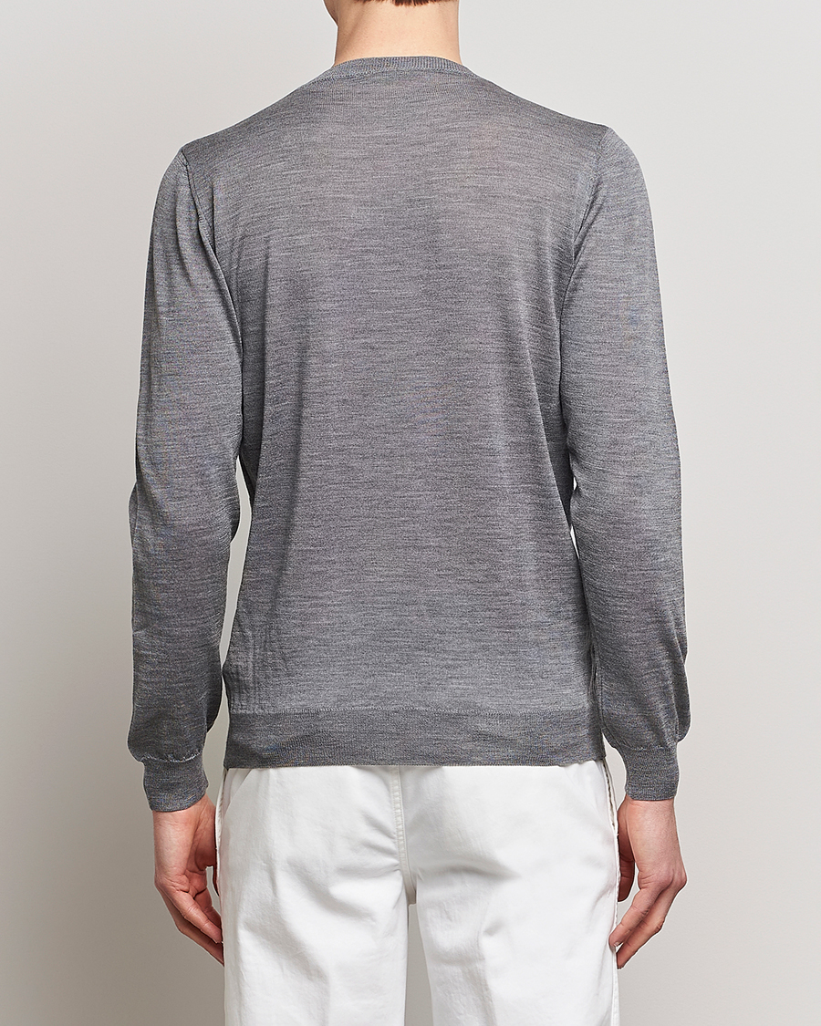 Homme | Pulls Et Tricots | Oscar Jacobson | Custer Extra Fine Merino Crew Neck Grey